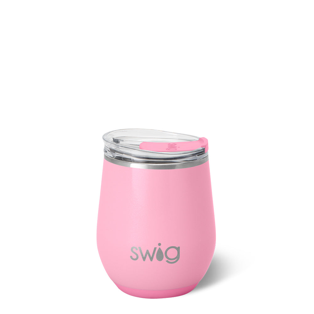 Shimmer Bubblegum Stemless Wine 12oz
