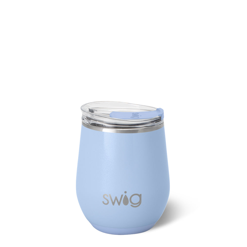 Shimmer Periwinkle Stemless Wine 12oz
