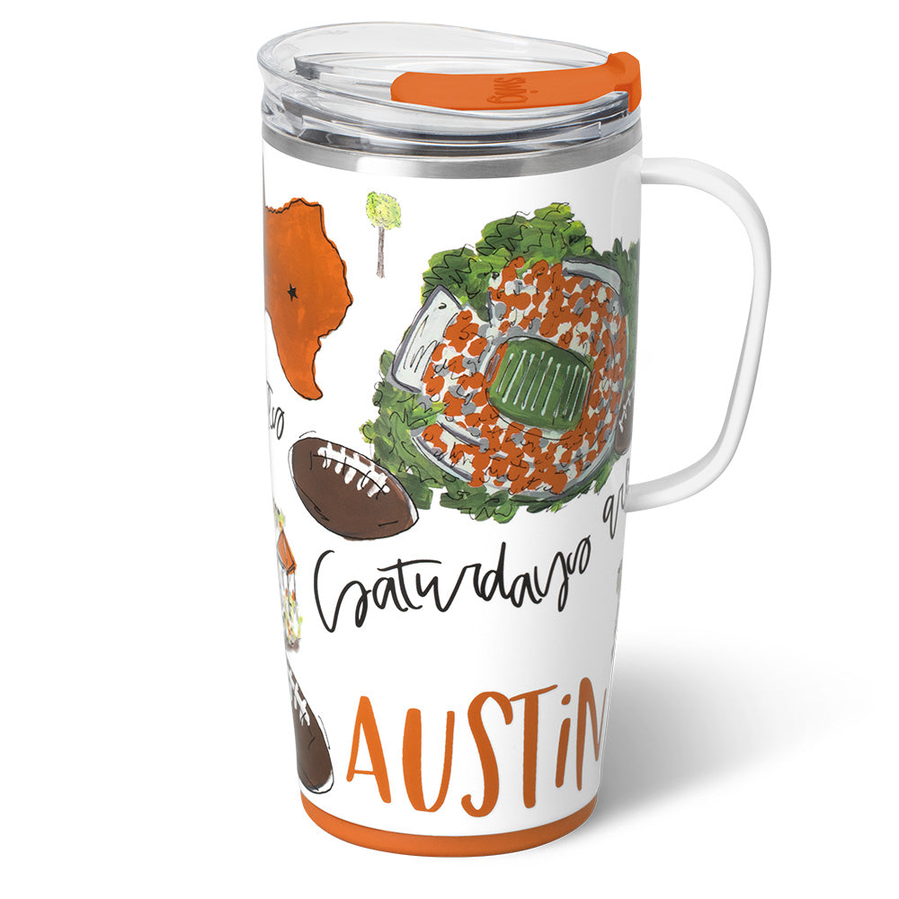 Saturdays in Austin Travel Mug 22oz