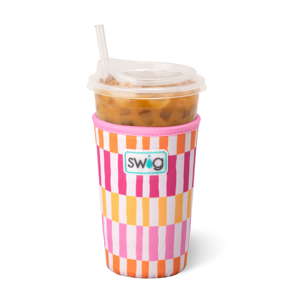 Sherbet Stripe Medium Iced Cup Coolie